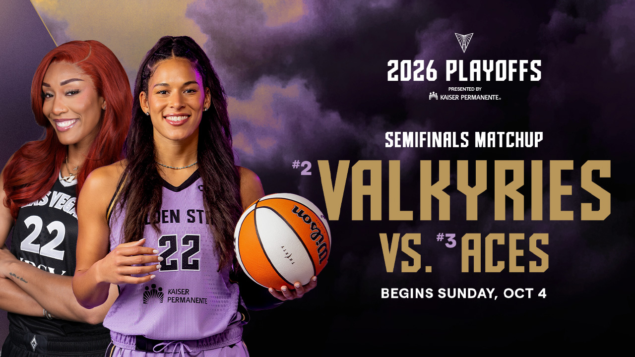 Official Golden State Valkyries 2026 WNBA Playoffs campaign image